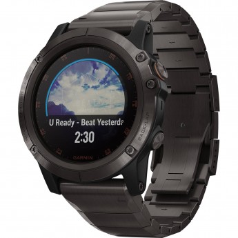 Часы GARMIN FENIX 5X Plus Sapphire черный с черным ремешком Россия