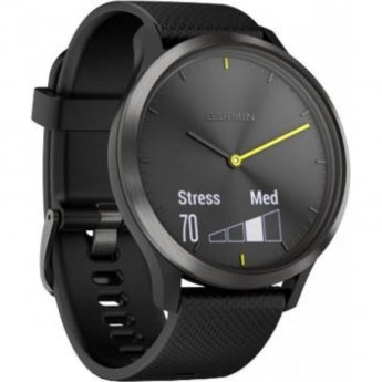 Часы GARMIN VIVOMOVE HR черные с черным ремешком
