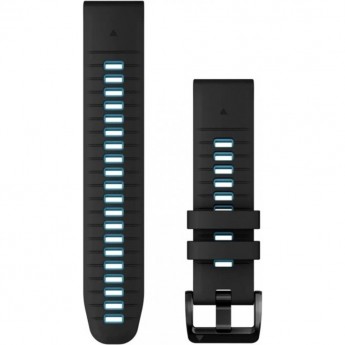 Ремешок GARMIN EPIXPRO (G2) 22MM QUICKFIT BLK/CIRBLUE SILCN BND