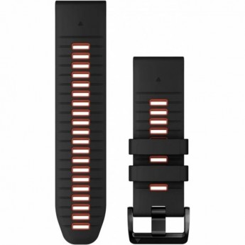 Ремешок GARMIN EPIXPRO (G2) 26MM QUICKFIT BLK/FL RED SILCN BND