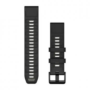 Ремешок GARMIN QUICKFIT 22 силиконовые черные/гравийно-серые Ремешок GARMIN QUICKFIT 22 силиконовые черные/гравийно-серые