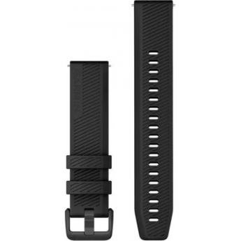 Ремешок сменный GARMIN Quick Release 20 мм (силиконовый) черный со стальной застежкой Ремешок сменный GARMIN Quick Release 20 мм (силиконовый) черный со стальной застежкой