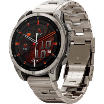 Смарт-часы GARMIN FENIX 8 – 47 мм, AMOLED Sapphire, титановые с титановым браслетом