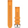 Ремешок GARMIN QUICKFIT 22 для MARQ/MARQ (Gen 2), ярко-оранжевый силиконовый 010-13225-04